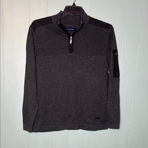 Tommy Bahama Gray Zip Up Sweater with Long Sleeves